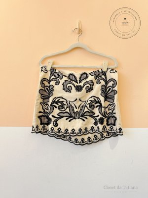 Saia Curta Bordados Zara | Tam: M