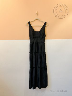 Vestido Textura Lu Monteiro Preto | Tam: 34