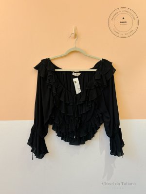 Blusa Babados Nv Preta | Tam: P