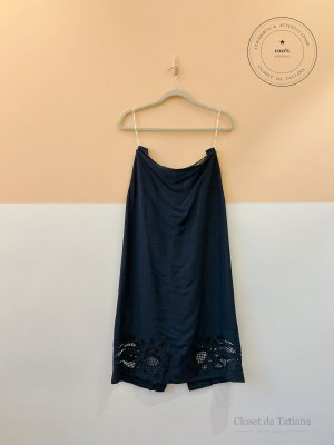 Saia Barra Renda Batiche Azul | Tam: M