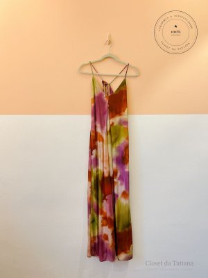 Vestido Malha Fria Estampa Nv Colorida | Tam: P