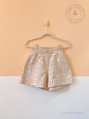 Short Bordados Oitici Bege | Tam: PP