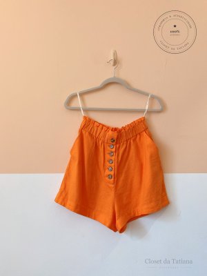 Short Botões Nv Laranja | Tam: 36