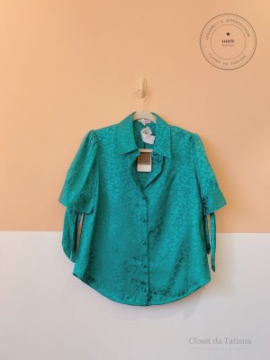 Camisa Acetinada Onça Nk Verde | Tam: 36