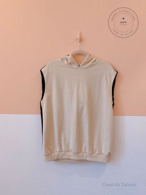 Blusa Moletom Costas Dress To Bege | Tam: M