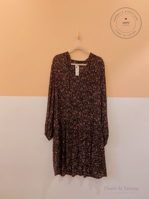 Vestido Estampa Escura Tachas Maria Filó | Tam: M