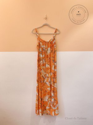 Vestido Florido Dress To Laranja | Tam: G