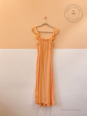 Vestido Alça Maria Filó Laranja | Tam: M