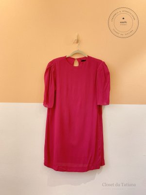 Vestido Curto Fluido Animale Rosa | Tam: 34