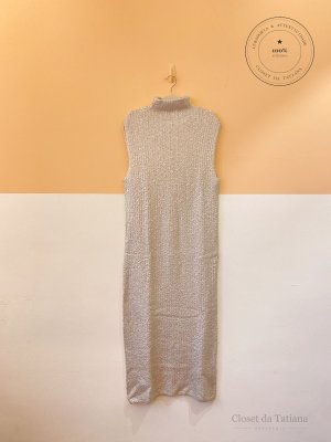 Vestido Tricot Gola Zara Prateado | Tam: M