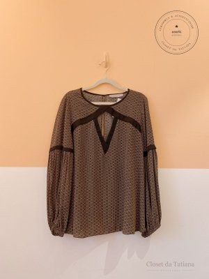 Blusa Estampada Mangas Animale | Tam: M