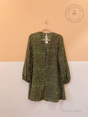 Vestido Onça Mango Verde | Tam: M