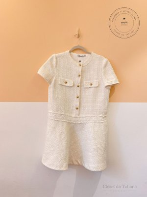 Vestido Tricot Pied Poule Zara | Tam: G