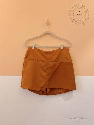 Short Saia Acetinado Nv Marrom | Tam: 40