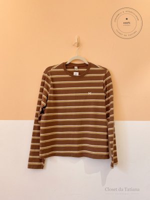 Blusa Listrada Hering Marrom | Tam: M