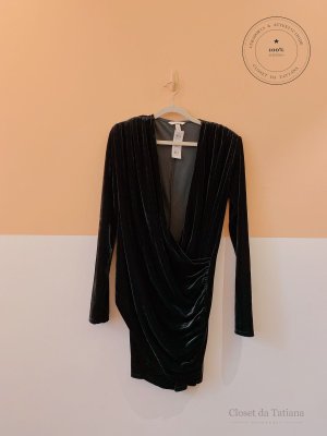 Vestido Veludo H&M Verde | Tam: M