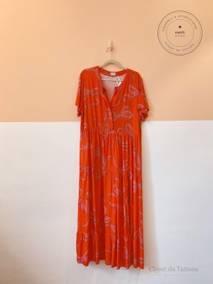 Vestido Estampa Gio Vermelha | Tam: GG