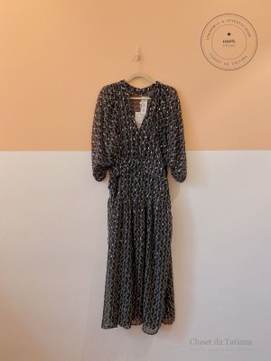 Vestido Estampa Maria Filó Preta | Tam: GG