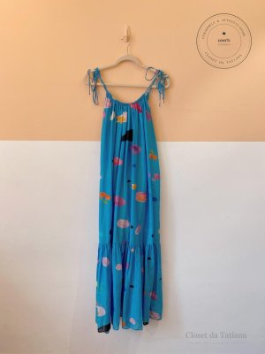 Vestido Estampado Lily Franco U - Azul