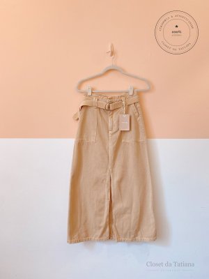 Saia Midi Sarja Hering Bege | Tam: 36