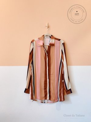 Camisa Listras Cores Dress To | Tam: P