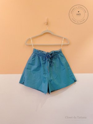 Short Couro Aquarella Azul | Tam: 38