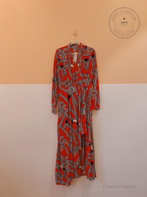 Vestido Estampa E Farm Vermelha | Tam: G