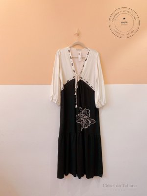 Vestido Mangas Bordados Dress To | Tam: G