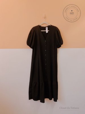 Vestido Textura Ashua Preto | Tam: G