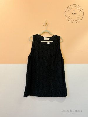 Bata Comrida Bordados A. Niemeyer Preta | Tam: G