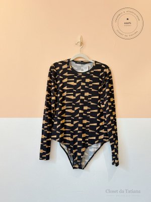 Body Malha Estampa Andrea Marques Preto | Tam: 44
