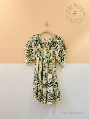 Vestido Curto Estampa Farm Verde | Tam: P