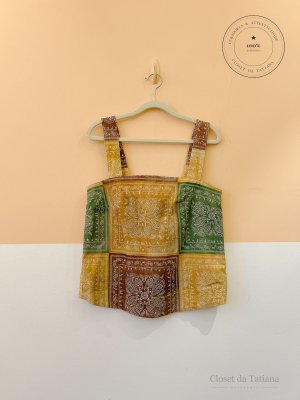 Blusa Estampa Lenço Anpô | Tam: M