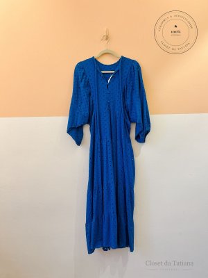 Vestido Laise Maria Filó Azul | Tam: PP