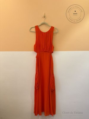 Vestido Fluido Animale Laranja | Tam: 38