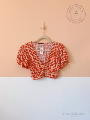 Cropped Estampa Lizie Vermelha | Tam: PP