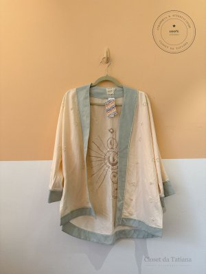 Kimono Bordado Tons Claros Chez Nous U