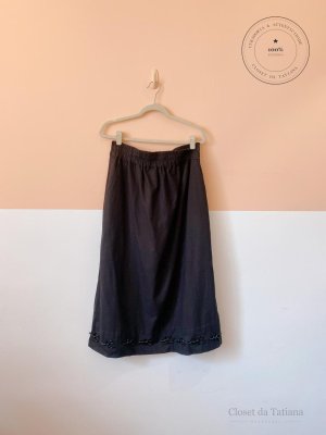 Saia Bordada Coral Eve Preta | Tam: G