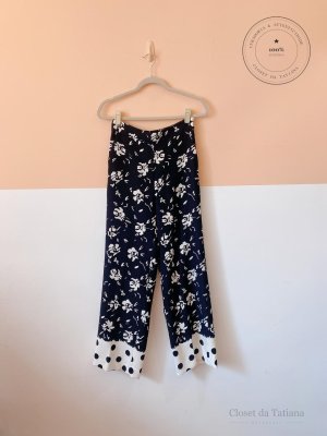 Calça Flores Barra Poás Carolina Herrera Preta | Tam: P