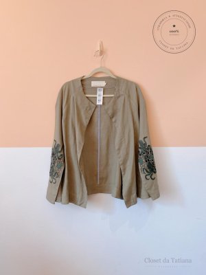 Kimono Manga Bordada Le Soleil D’Ete Verde | Tam: PP
