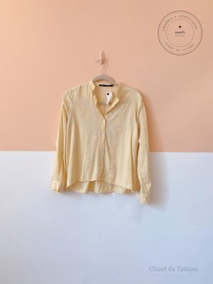 Bata Bordados Maria Filó Amarela | Tam: P