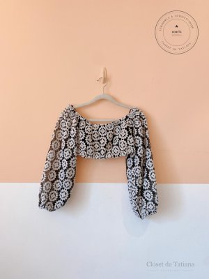 Cropped Chifon Rendas Skazi | Tam: P