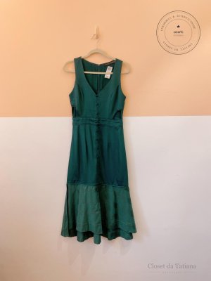 Vestido Botões Barra Maria Filó Verde | Tam: P
