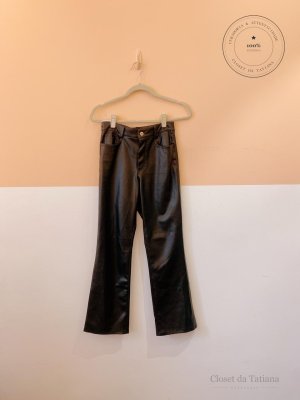 Calça Couro Fake Zara Preta | Tam: 34