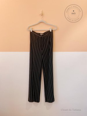 Calça Listras Brancas Empório Armani Preta | Tam: P