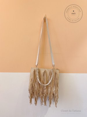 Bolsa Palha Couro Andrea Muller