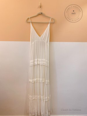 Vestido Longo Pregas Dress To Branco | Tam: P