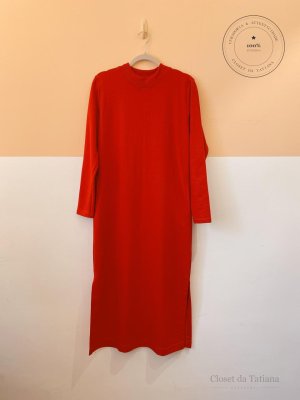 Vestido Moletom Gola Fabril Center Vermelho | Tam: M