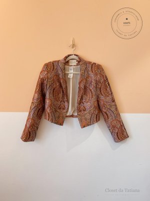 Blazer Curto Estampado Tecido Nv | Tam: M