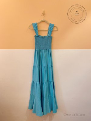Vestido Camadas Busto Nv Azul | Tam: G